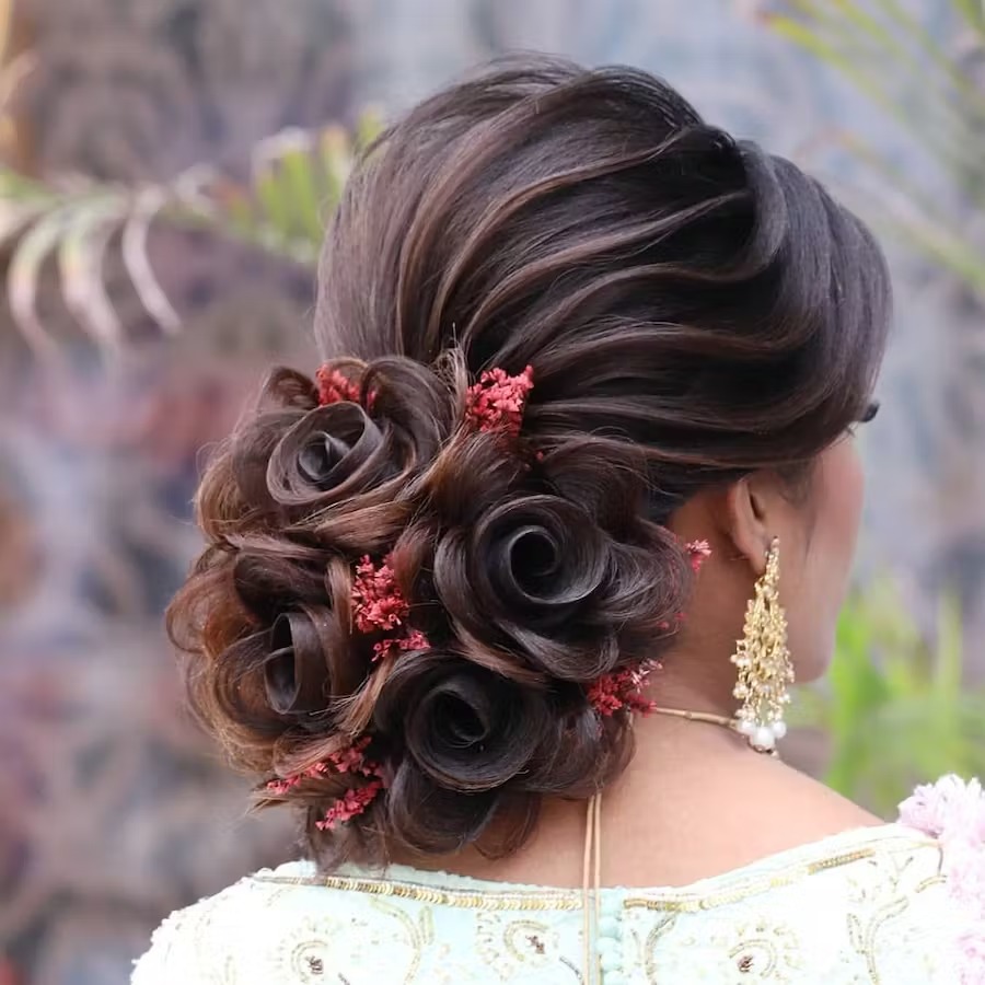 Bridal Hairstyles for Lehenga