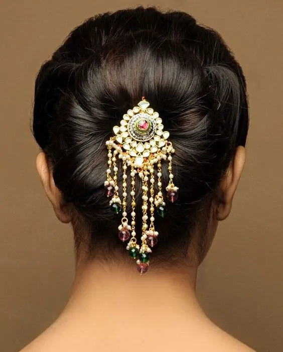 Hair Buns with Jewelry